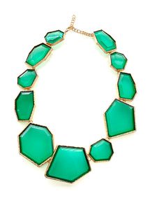 Green Resin Transparent Necklace