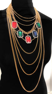 Jewelled Chain Statement Necklace