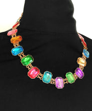 Load image into Gallery viewer, Rainbow Jewelled Stone Necklace
