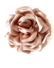 Load image into Gallery viewer, Beige Satin Flower Corsage Brooch
