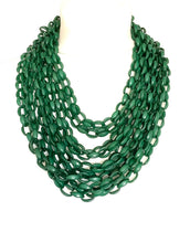 Load image into Gallery viewer, Forest Green Layered Bead Necklace
