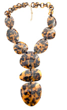 Load image into Gallery viewer, Long Brown Tortoise Shell Necklace
