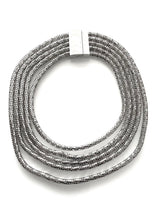 Load image into Gallery viewer, Silver Mesh  Layered Magnetic  Necklace
