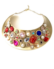 Load image into Gallery viewer, Jewelled Torque Choker Necklace
