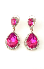 Load image into Gallery viewer, Mini Pink Jewelled Teardrop Earrings
