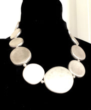 Load image into Gallery viewer, Brushed Silver Disc Necklace
