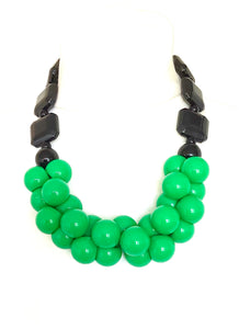 Chunky Green Bead Necklace