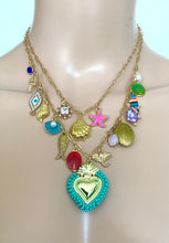 Load image into Gallery viewer, Ibiza Boho Handmade Charm Necklace Aqua
