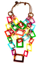 Load image into Gallery viewer, Geometric Multi-Coloured Statement Necklace
