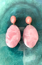 Load image into Gallery viewer, Pink Acrylic Bead Earrings
