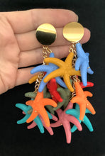Load image into Gallery viewer, Long Starfish Statement Earrings
