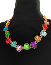 Load image into Gallery viewer, Rainbow Jewelled Stone Necklace
