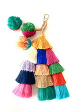 Load image into Gallery viewer, Boho Pom Pom Tassel Bag Charm
