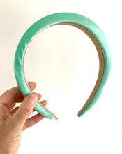 Load image into Gallery viewer, Mint Green Padded Satin Headband

