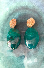 Load image into Gallery viewer, Over-Sized Green Acrylic Earrings
