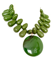 Load image into Gallery viewer, Green Resin Pendant Necklace
