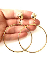 Load image into Gallery viewer, Clip On Big Gold Hoop Earrings
