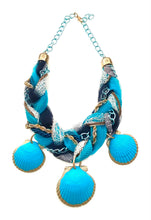 Load image into Gallery viewer, Blue Shell Plait Necklace
