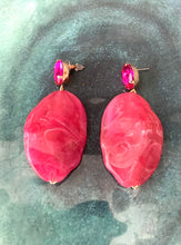 Load image into Gallery viewer, Pink Acrylic Bead Earrings
