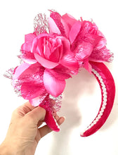 Load image into Gallery viewer, Pink Floral Padded Headband
