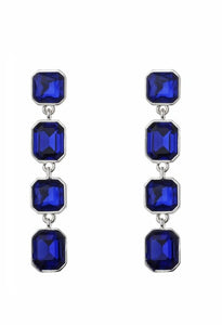 Blue Jewel Drop Earrings