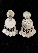 Load image into Gallery viewer, Clip On Silver Vintage Charm Earrings
