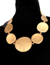Load image into Gallery viewer, Brushed Gold Circle Necklace
