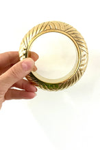 Load image into Gallery viewer, Chunky Vintage Gold Brass Bangle
