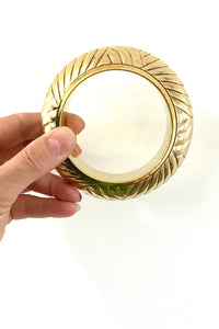 Chunky Vintage Gold Brass Bangle