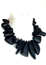 Load image into Gallery viewer, Chunky Black Abstract Statement Necklace
