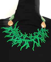 Load image into Gallery viewer, Green Coral Design Necklace

