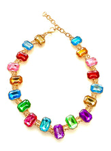 Load image into Gallery viewer, Rainbow Jewelled Stone Necklace
