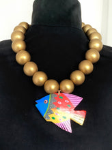 Load image into Gallery viewer, Wooden Tropical Fish Necklace
