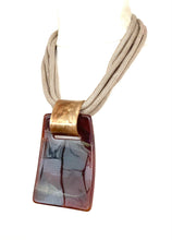 Load image into Gallery viewer, Brown Acrylic Pendant Necklace
