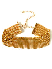Load image into Gallery viewer, Gold Chainmail Choker Necklace
