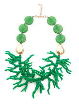 Load image into Gallery viewer, Green Coral Design Necklace
