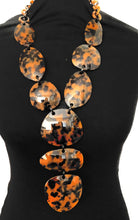 Load image into Gallery viewer, Long Brown Tortoise Shell Necklace
