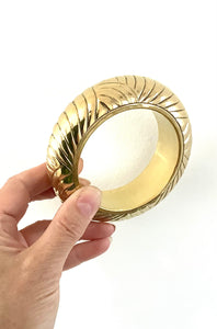 Chunky Vintage Gold Brass Bangle