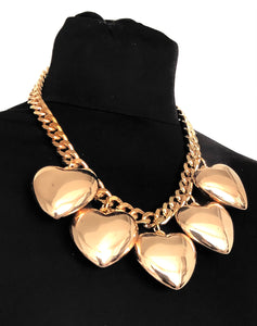 Chunky Gold Heart Necklace