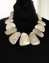 Load image into Gallery viewer, Beige Marbled Stone Necklace
