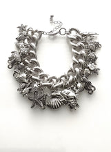 Load image into Gallery viewer, Silver Sea Life Charm Bracelet
