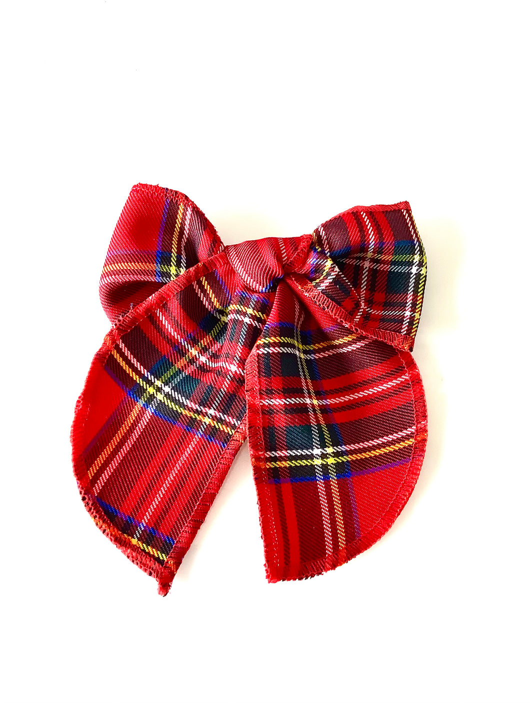 Red Tartan Bow Hairclip