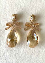 Load image into Gallery viewer, Gold Bow Statement Earrings
