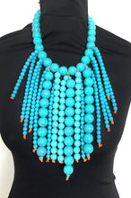 Load image into Gallery viewer, Turquoise Chunky Boho Bead Necklace

