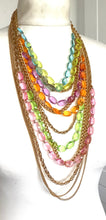Load image into Gallery viewer, Pastel Bead and Chain Necklace
