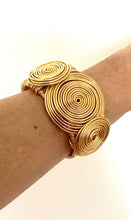 Load image into Gallery viewer, Gold Spiral Wire Bangle
