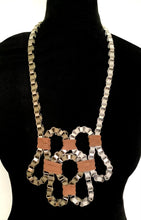 Load image into Gallery viewer, Silver and Grey Geometric Necklace
