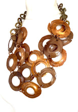 Load image into Gallery viewer, Brown Resin Disc Necklace
