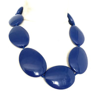 Load image into Gallery viewer, Navy Blue Pebble Bead Necklace
