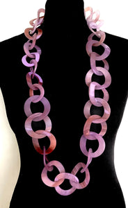 Long Lilac Resin Chain Necklace